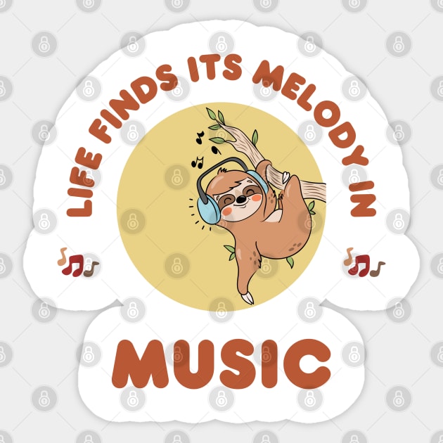 Life finds it's melody in music kawaii design Sticker by Syntax Wear